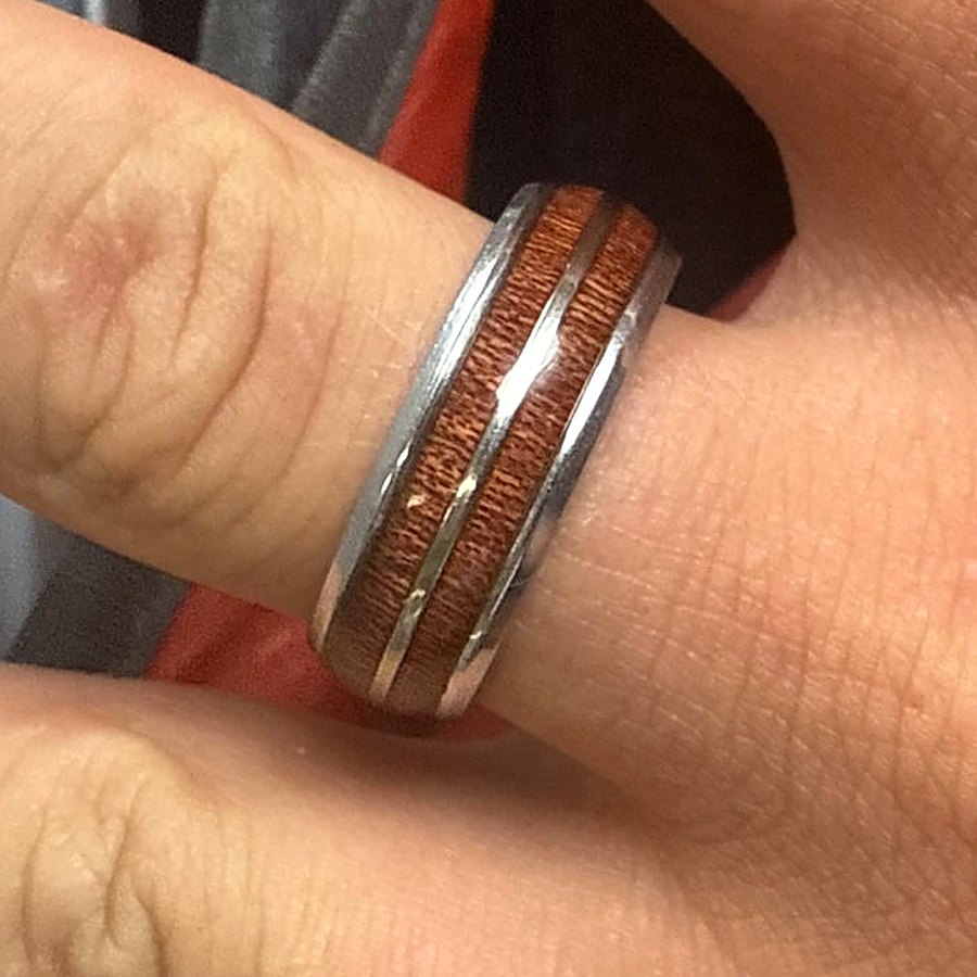The Koa Ring close up